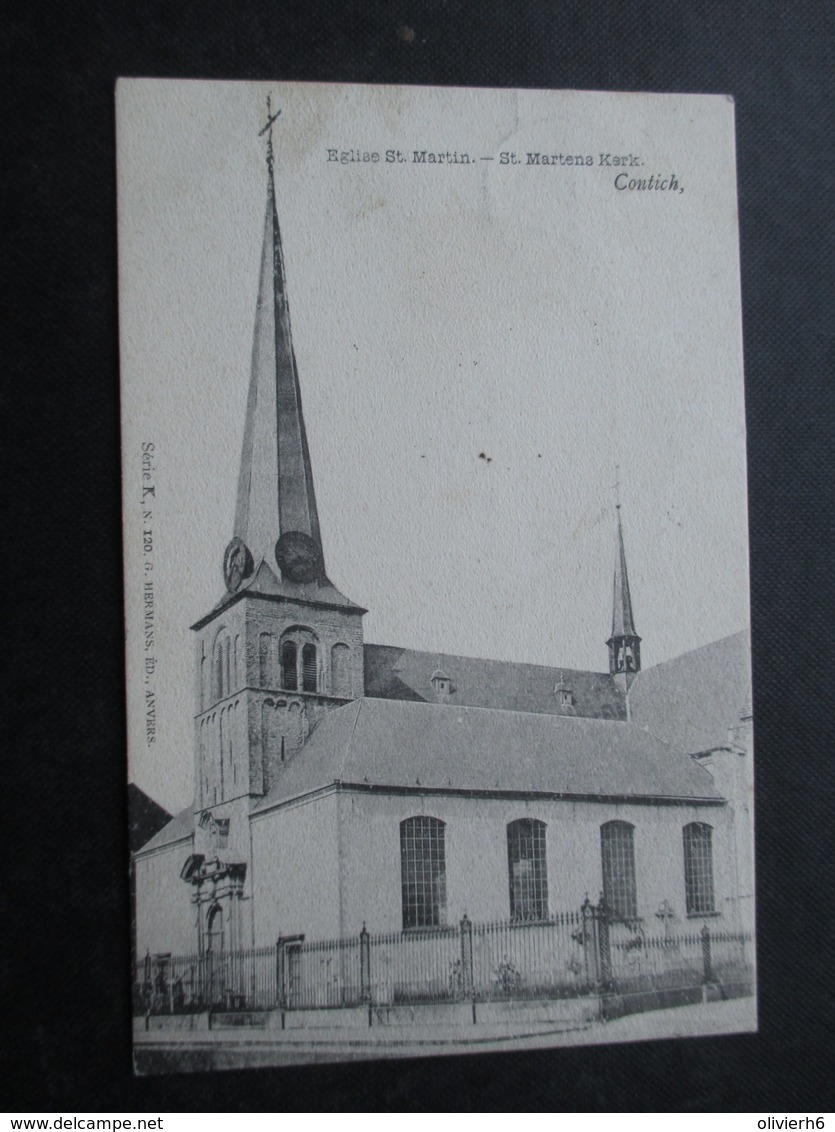 CP BELGIQUE (M1818) CONTICH KONTICH (2 VUES) Eglise St Martin - St Martens Kerk - Kontich