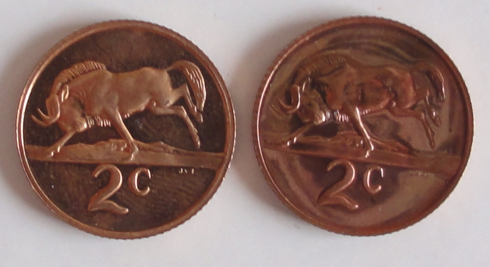 Coins South Africa 2 Coins 2 Cent 1974, 1967 - Afrique Du Sud