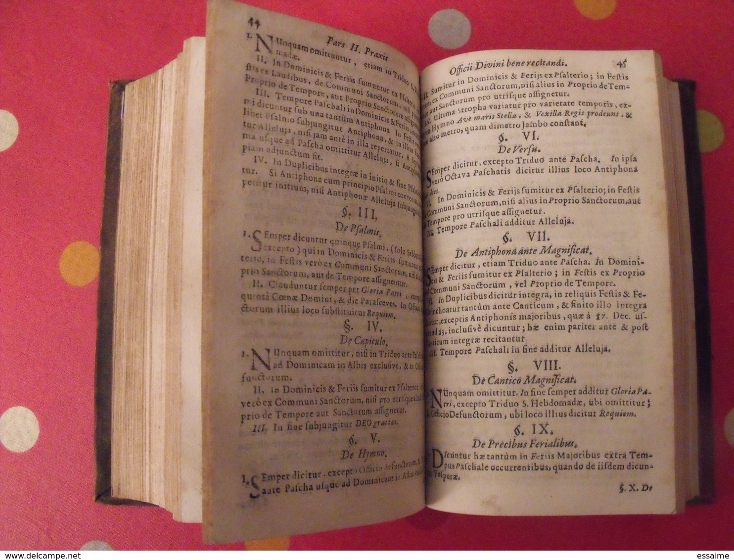 instructio practica prima de ss. missae sacrificio. secunda de horis canonicis tobia lohner. jésuite. 1707 et 1700