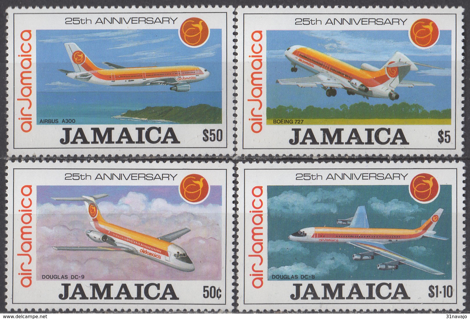 JAMAIQUE - 25e Anniversaire D'Air Jamaica - Jamaique (1962-...)