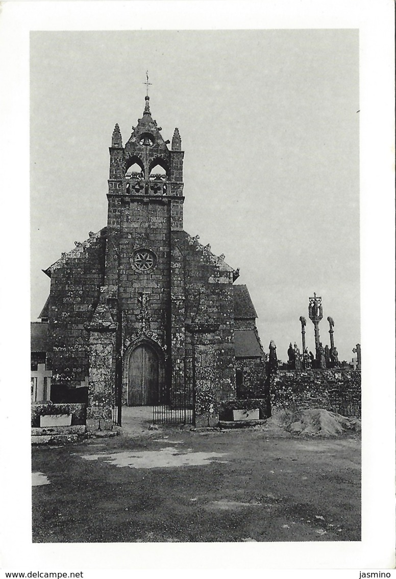 Lanrivain-L'Eglise Et Le Calvaire.Février 1989. - Autres & Non Classés