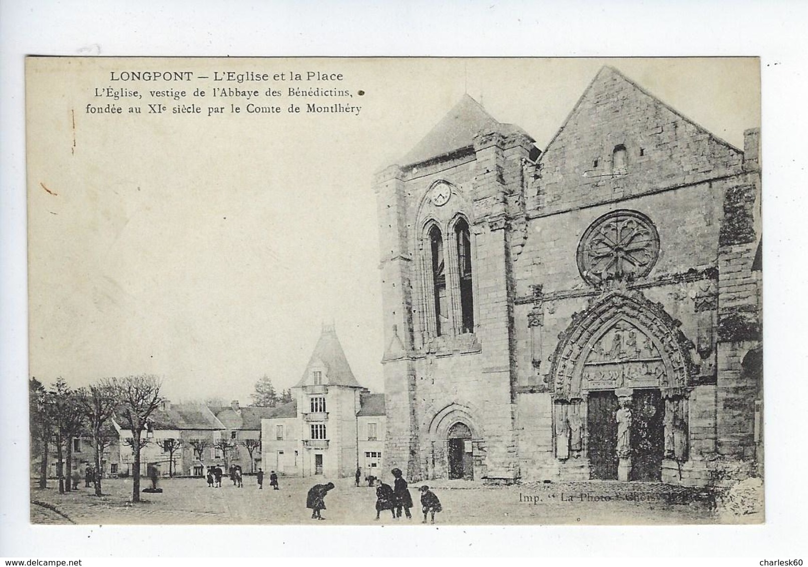 CPA 95 Environs De Villers Cotterets Longpont L'Église Et La Place - Villers Cotterets