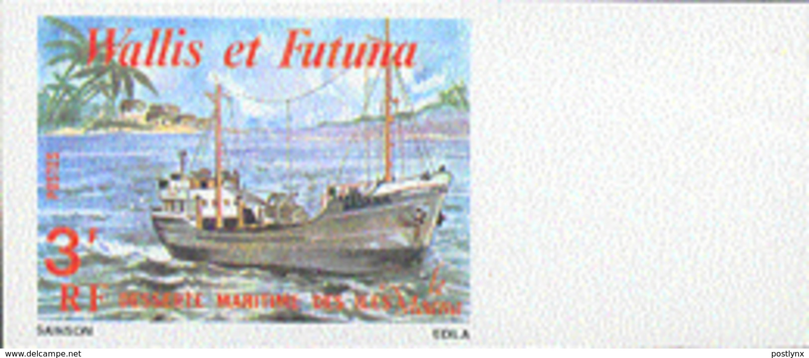 WALLIS & FUTUNA 1981 Ship 3f IMPERF. - Imperforates, Proofs & Errors