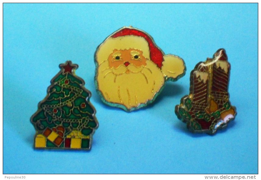 3 PIN'S //  ** JOYEUX NOËL / PÈRE NOËL ET SAPIN ** - Christmas