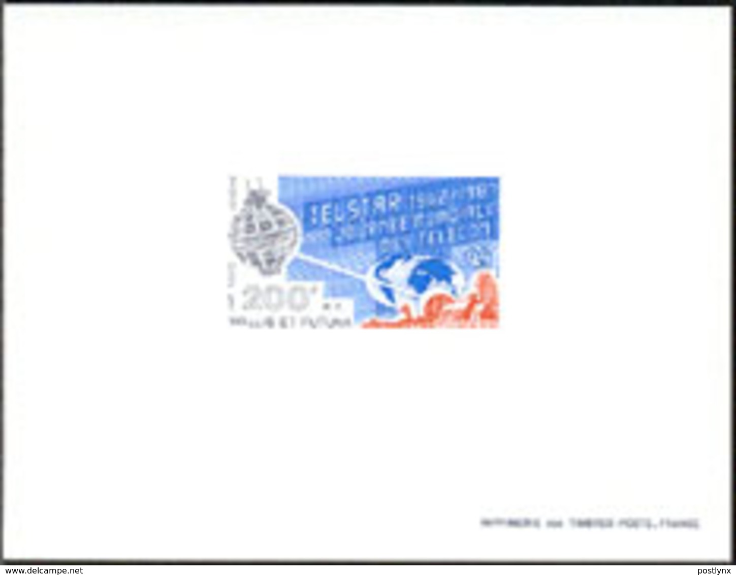 WALLIS FUTUNA 1987 Telecommunications Satellite 200f Deluxe - Imperforates, Proofs & Errors