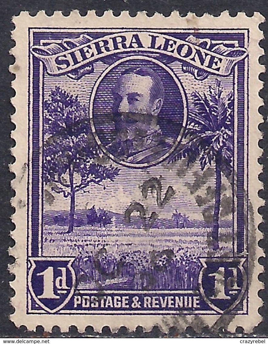 Sierra Leone 1932 KGV 1d Violet Rice Field SG 156 ( G1474 ) - Sierra Leone (...-1960)