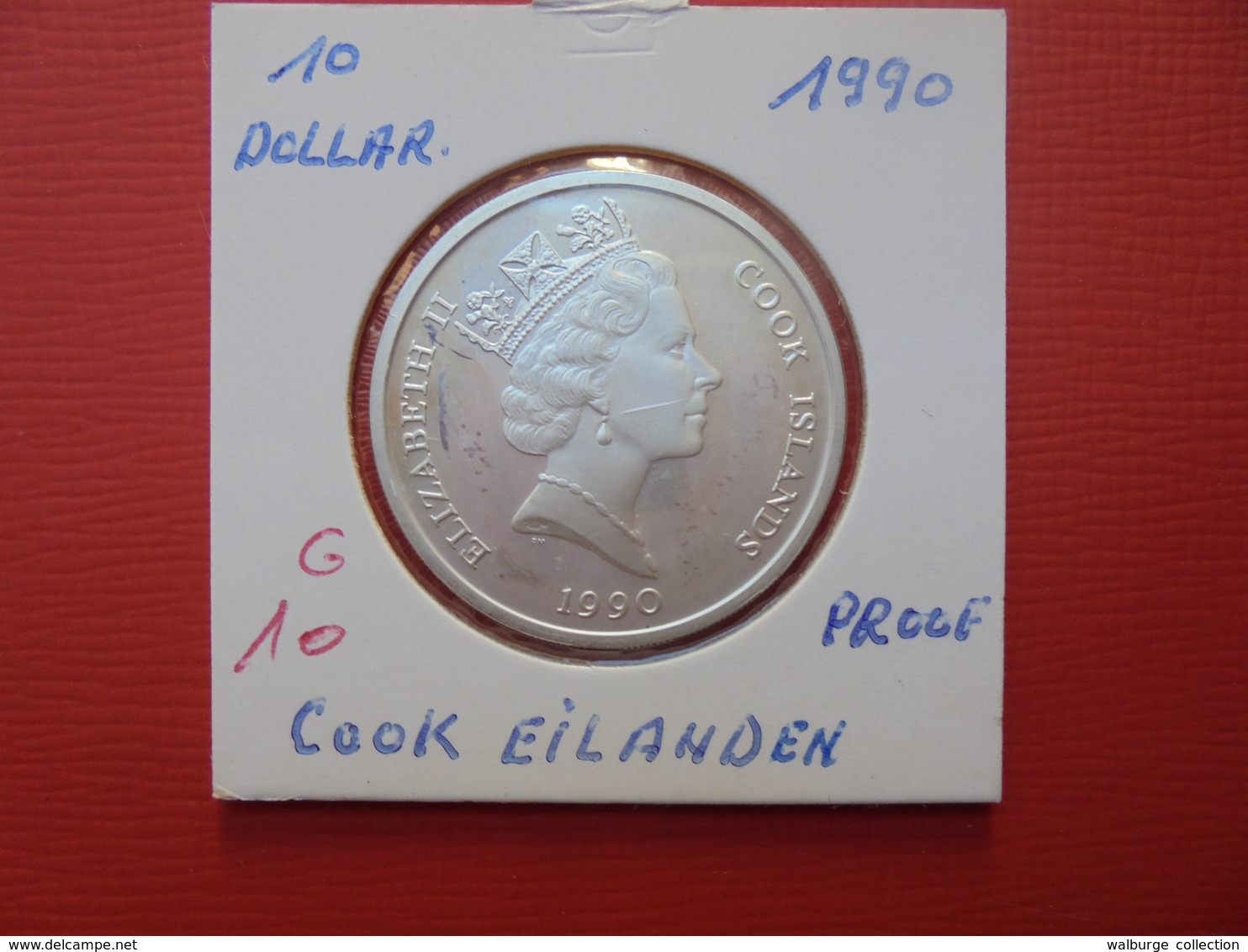 COOK ISLAND 10 $ 1990 "ELEPHANT" ARGENT - Cook Islands