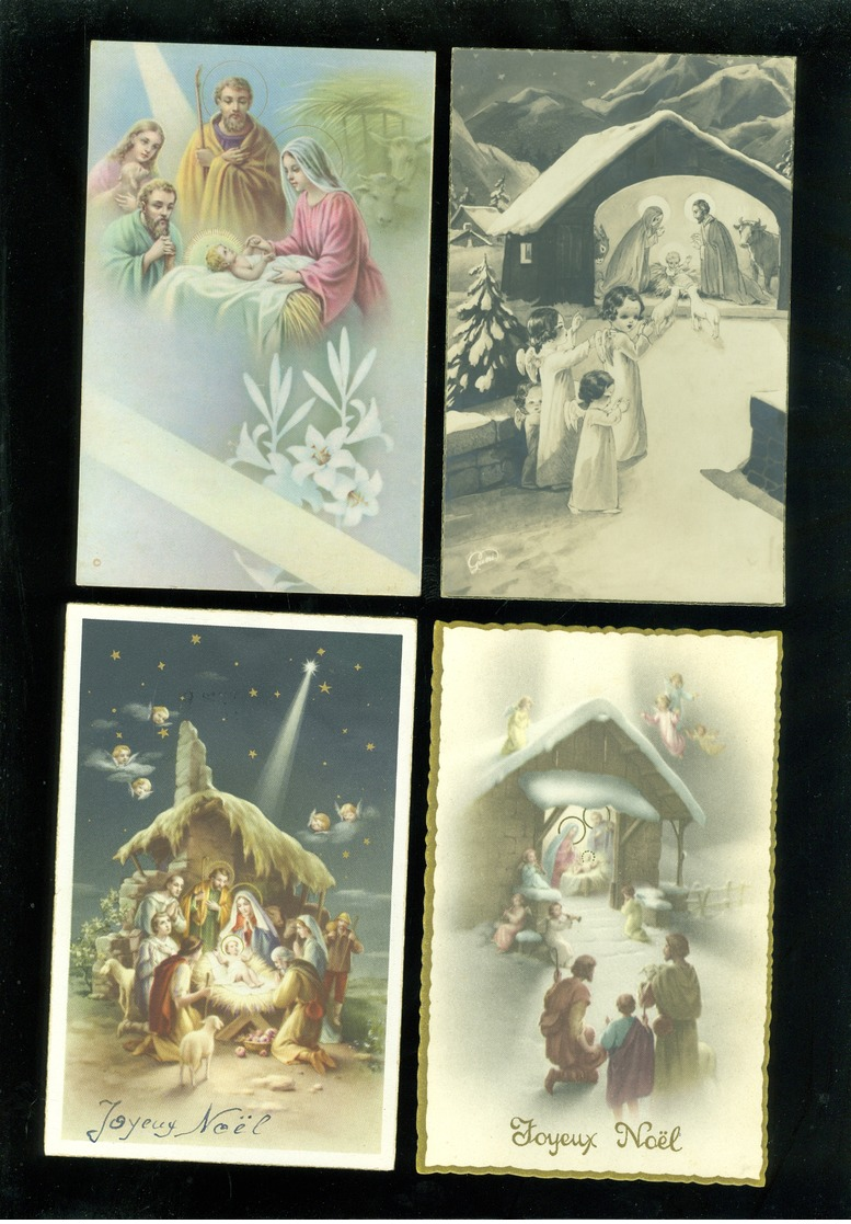 Beau lot de 60 cartes postales de fantaisie Crèche de Noël  Mooi lot 60 postkaarten fantasie kerststal  kerstmis  kribbe