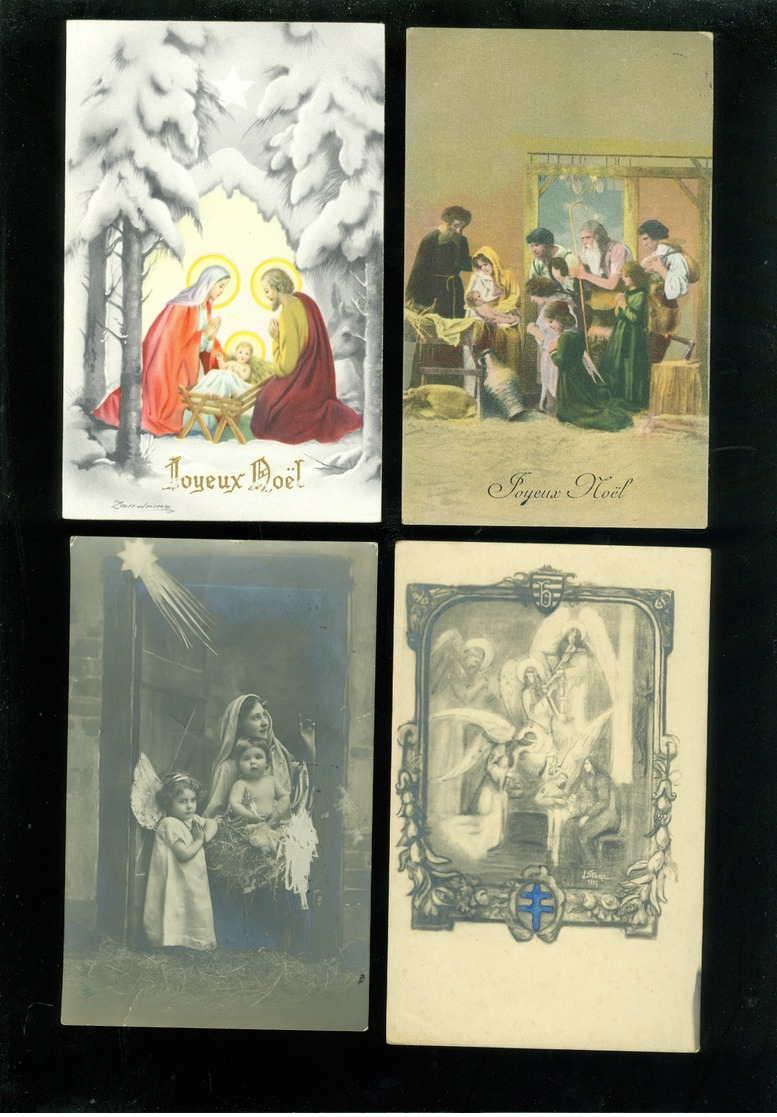 Beau lot de 60 cartes postales de fantaisie Crèche de Noël  Mooi lot 60 postkaarten fantasie kerststal  kerstmis  kribbe