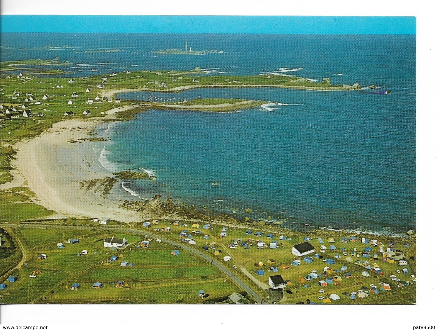 29 PLOUGUERNEAU N° 111 :Le Camping Municipal De La Greve Blanche (vue Aérienne) Carte écrite Non Timbrée / Très Bon Etat - Plouguerneau