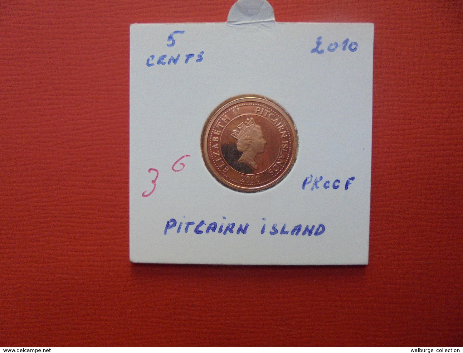 PITCAIRN ISLAND 5 Cents 2010 "PROOF" - Pitcairn