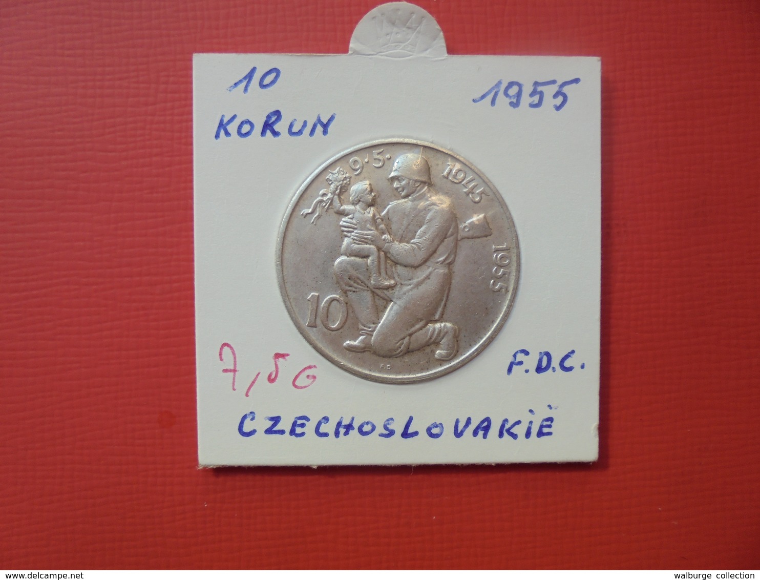 TCHECOSLOVAQUIE 10 KORUN 1955 ARGENT - Czechoslovakia