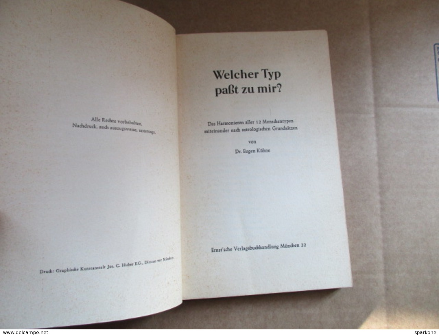 Welcher Typ Passt Zu Mir (Dr Eugen Kühne) - Livres Anciens