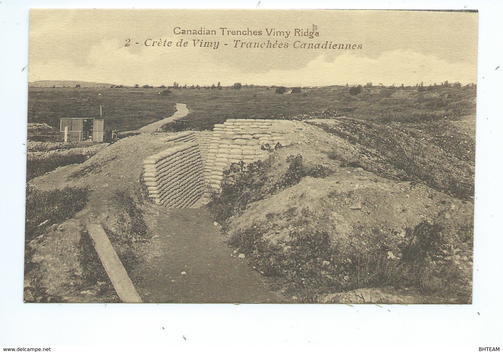 Two Post Cards - 2 Cartes Postales De La Crète De Vimy  Canadian Trenches - Cemetery  Tranchées Et Cimetière Canadien - Autres & Non Classés