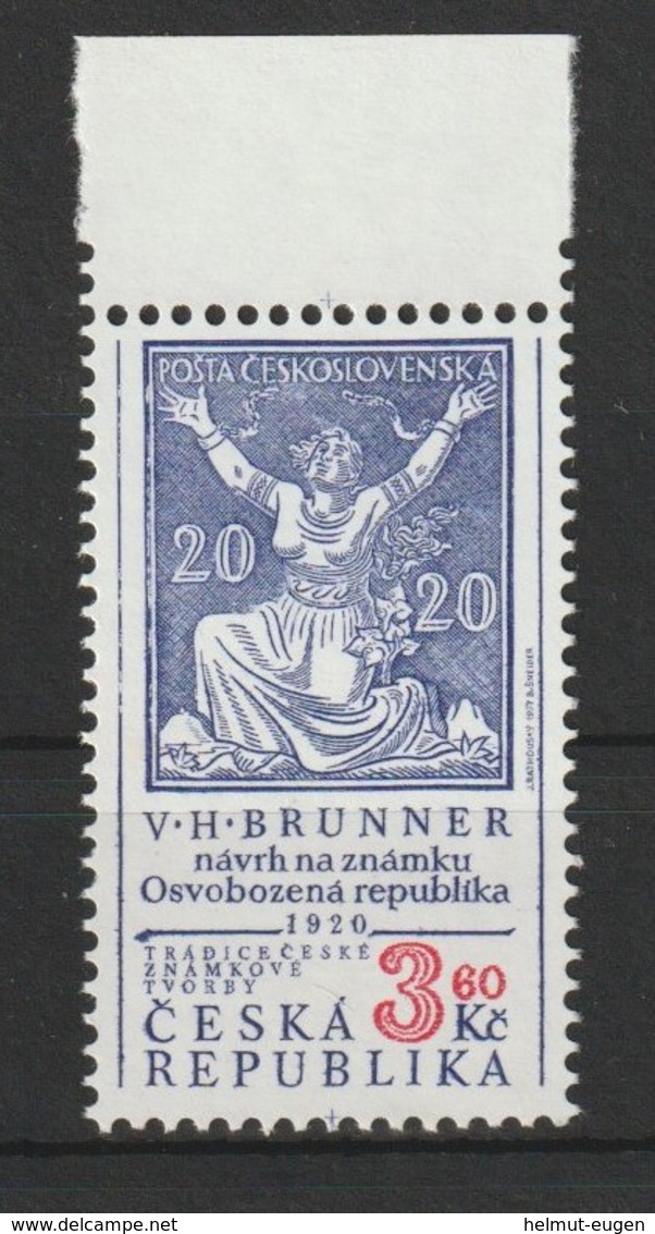 MiNr. 133  Tschechische Republik: 1997, 20. Jan. Tradition Tschechischer Briefmarkengestaltung. - Ungebraucht