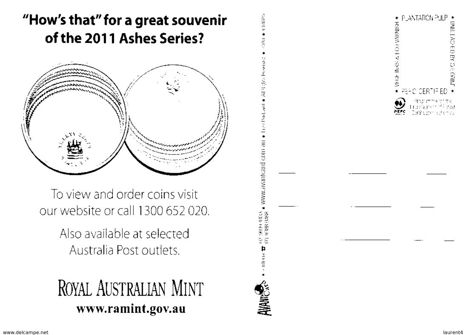 (999) Australia - Avanti Cards - The Ashes (Cricket) - Cricket