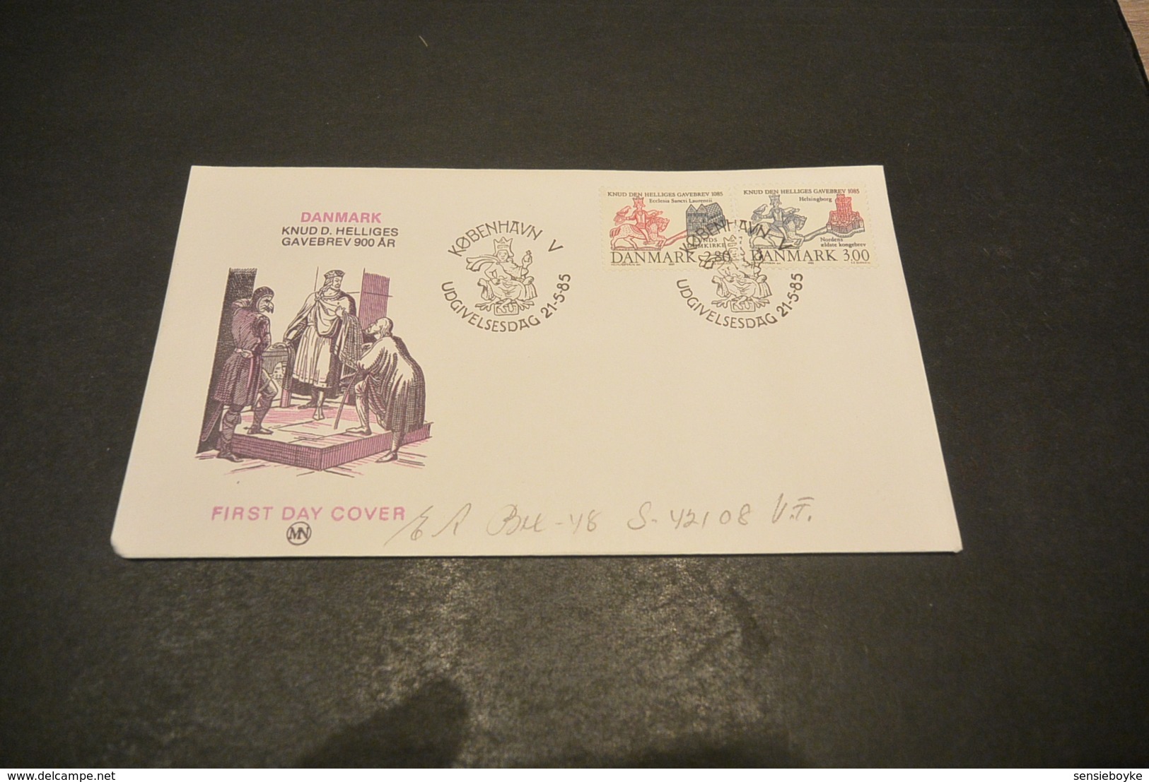 FC344 -  FDc Danmark - Denmark 1985 - Knud D. Helligs Gavebrev - FDC