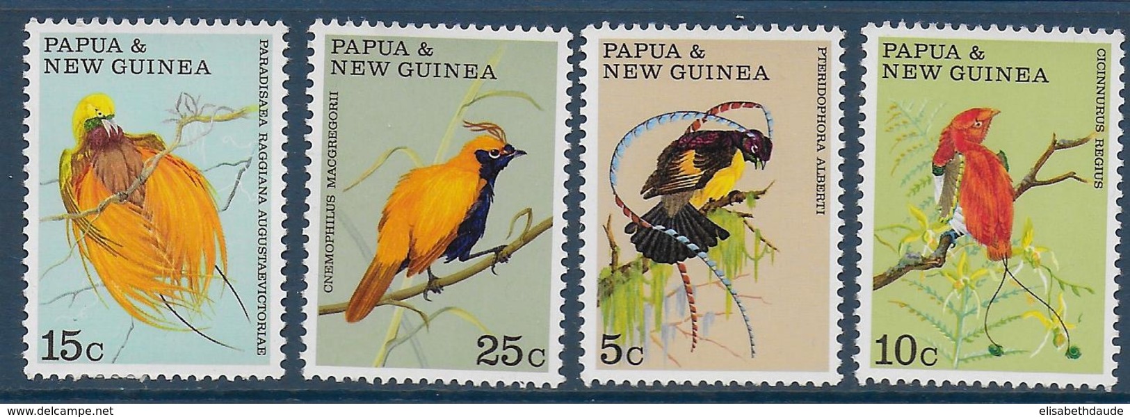 PAPUA NEW GUINEA - YVERT N° 174/177 ** MNH - COTE = 12 EUR. - FAUNE ET FLORE - OISEAUX - Papouasie-Nouvelle-Guinée