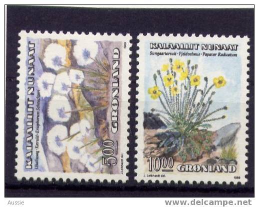 Groenland Greenland 1989 Yvertn° 185-86 *** MNH Cote 8,50  Euro Flore Bloemen Flowers - Neufs