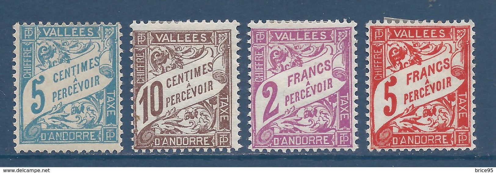 Andorre Français - Taxe YT N° 17 à 20 - Neuf Avec Charnière - 1938 à 1941 - Unused Stamps