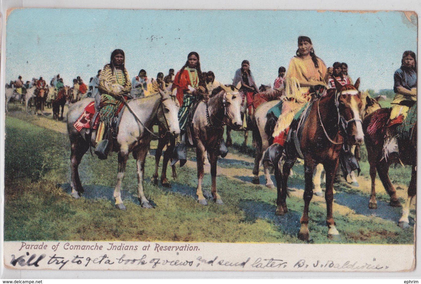 Parade Of Comanche Indians At Reservation - Indien - Native Indian - Indiens D'Amérique - Indianer