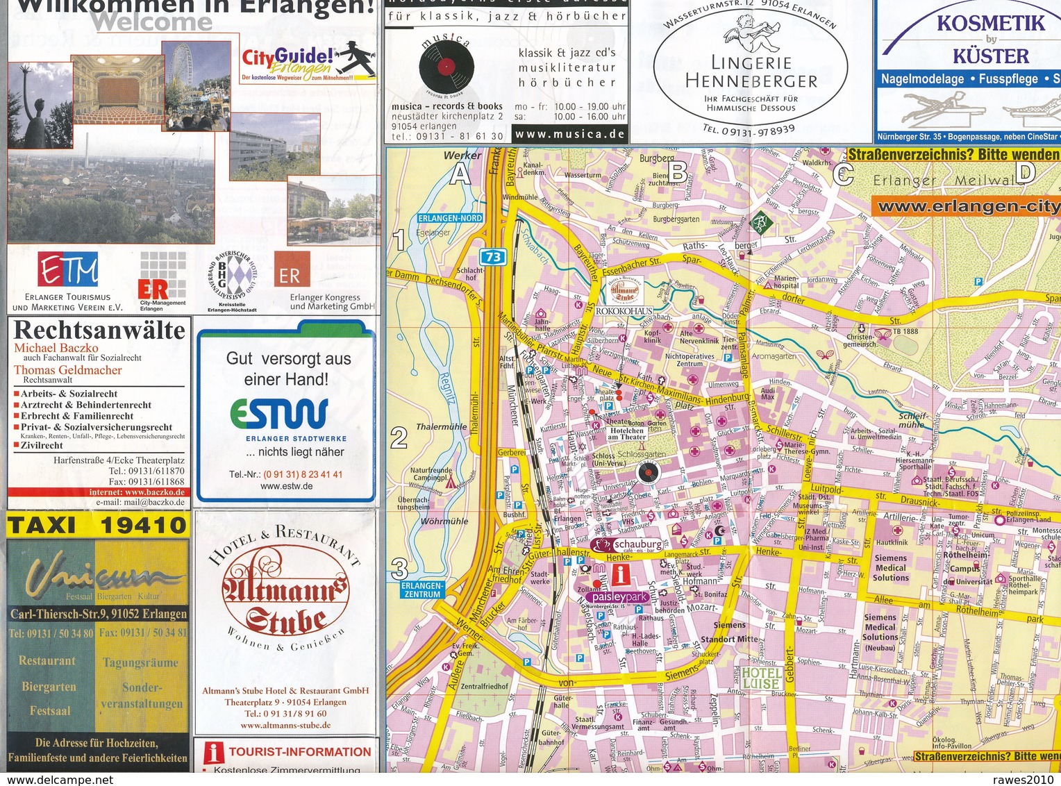 Deutschland Erlangen Stadtplan - Sonstige & Ohne Zuordnung