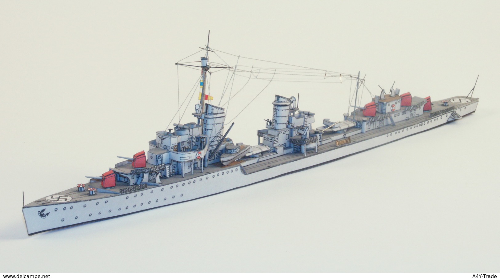 German Destroyer Z 10 And Torpedo-boat T 24 - Card Model Scale 1/400 # JSC 31 - Paper Models / Lasercut