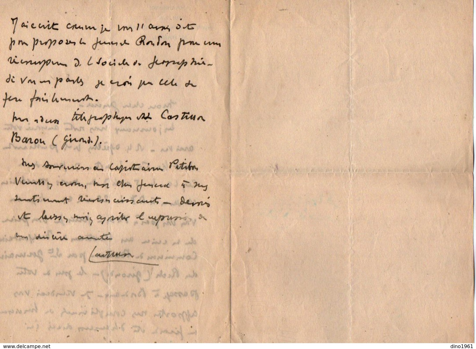 VP13.068 - Ambassade De La République Française Au BRESIL - Lettre Pour Mr Le Général GAMELIN - Manuscripts