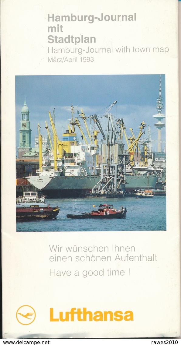 Deutschland Hamburg - Journal Mit Stadtplan 1993 Lufthansa 45 Seiten - Hamburgo & Bremen