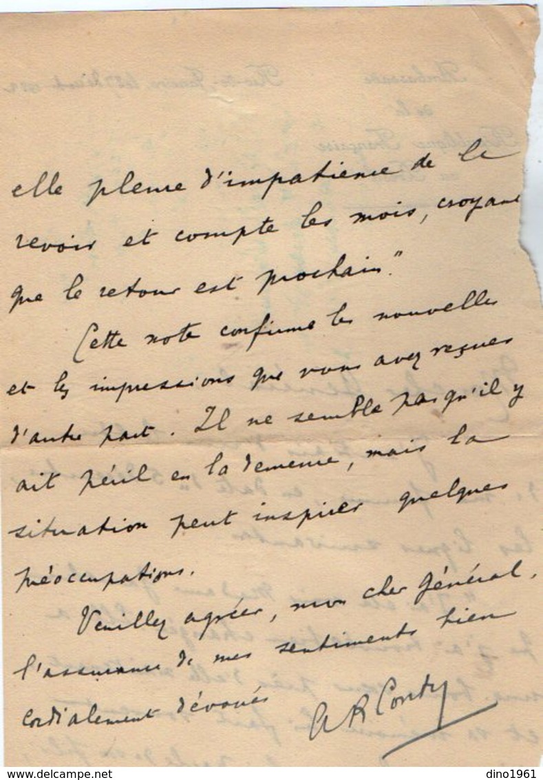 VP13.069 - Ambassade De France à RIO DE JANEIRO 1922 - Lettre De Mr L'Ambassadeur R. CONTY Pour Mr Le Général GAMELIN - Manuscripts