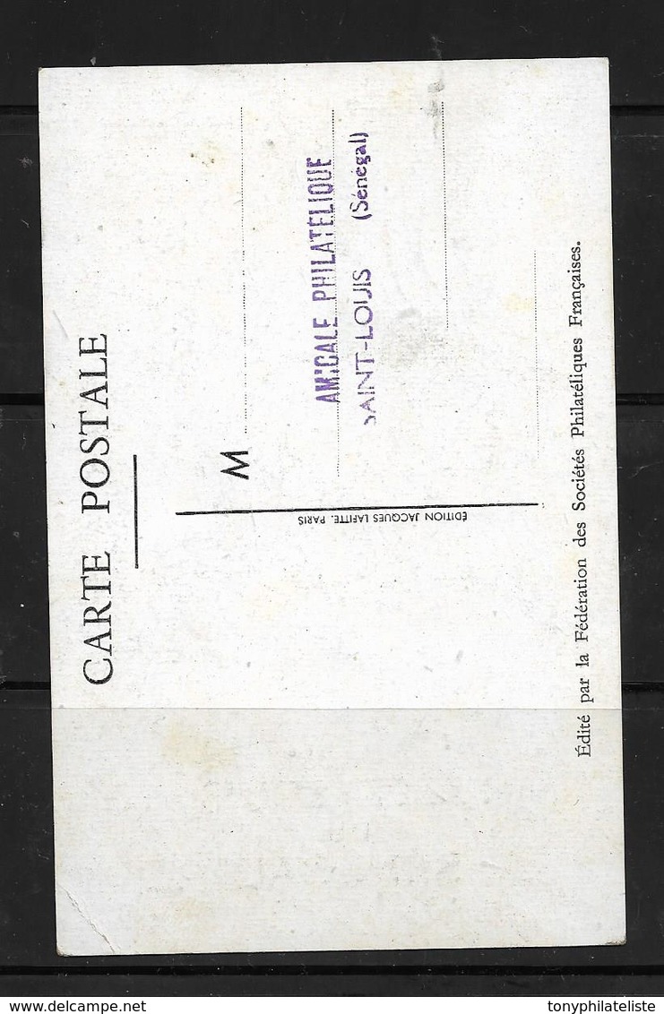 France Colonie  N°32  D'AOF Journée Du Timbre Sur Carte Postale - Brieven En Documenten