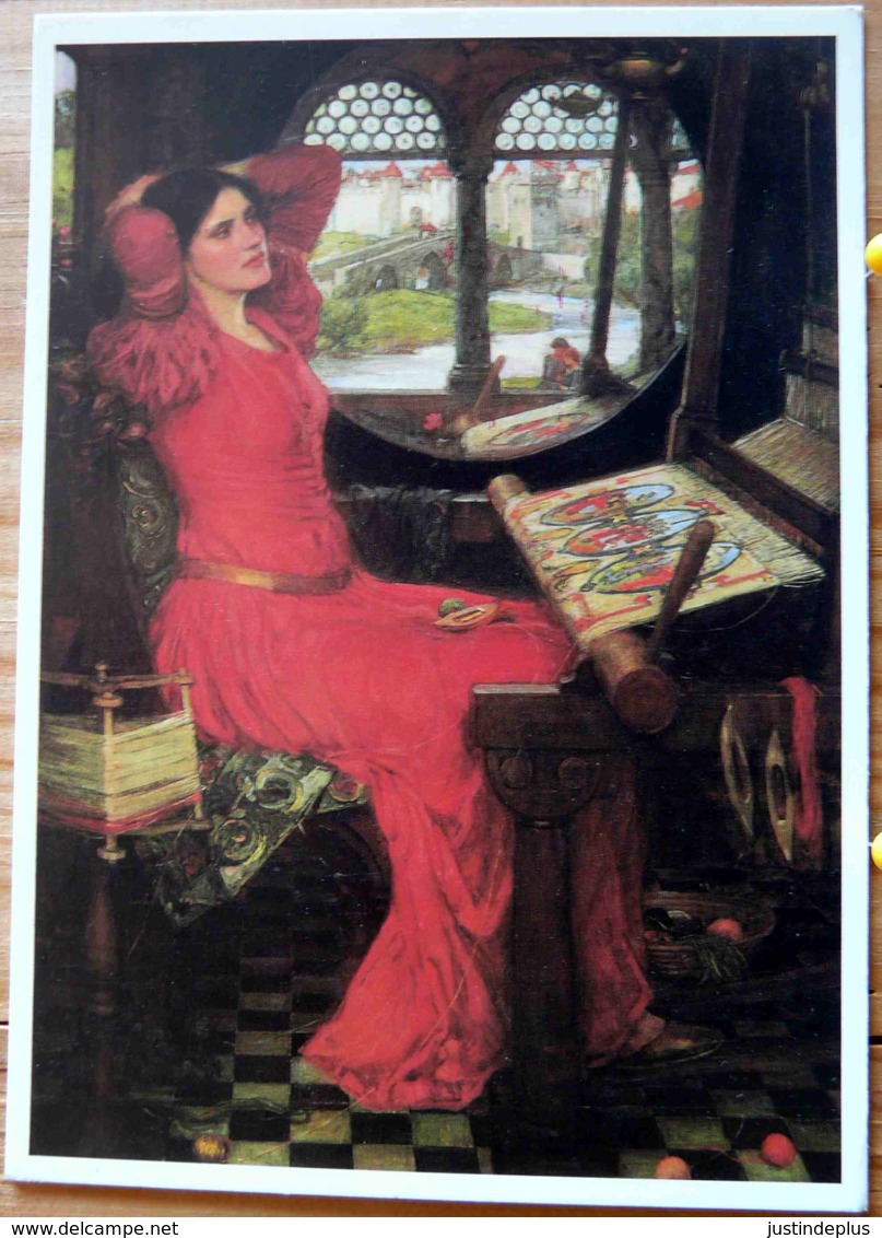 J.W. WATERHOUSE I AM HALF SICK OF SHADOWS SAID THE LADY OF SHALOT LA TISSERANDE JOLIE FEMME SCAN R/V - Peintures & Tableaux