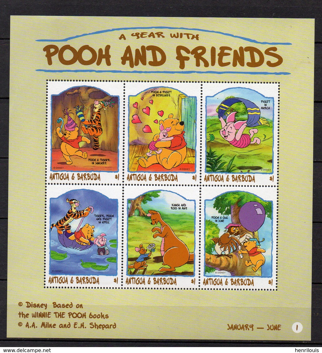 ANTIGUA & BARBUDA Timbres  Neufs ** De 1998  ( Ref 5711 ) Disney - Winnie - Antigua Et Barbuda (1981-...)