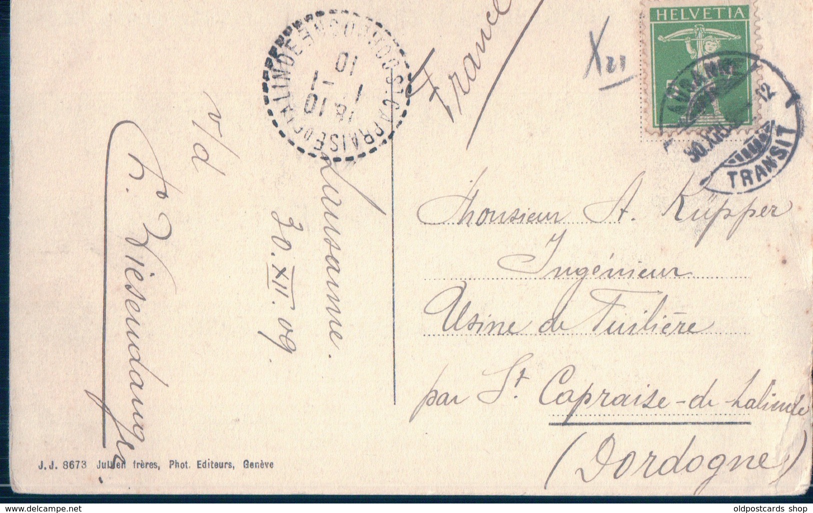 POSTAL SUIZA - BONNE ANNEE - Otros & Sin Clasificación