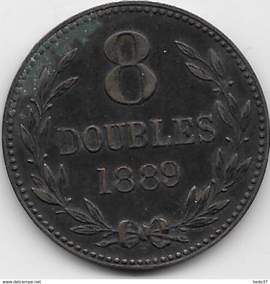 Guernesey - 8 Doubles - 1889 H - TTB - Guernesey