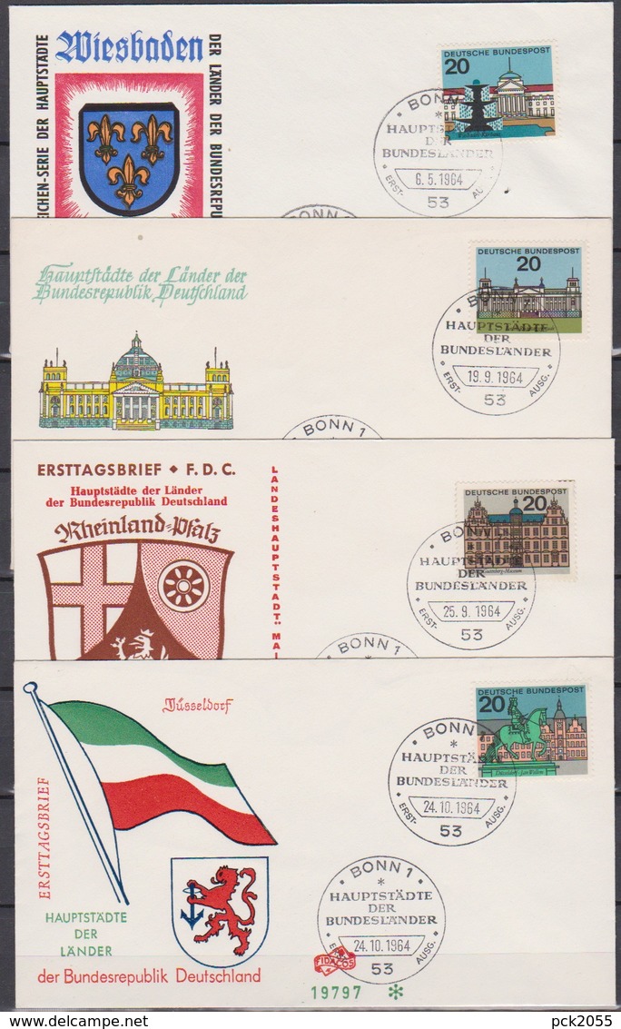 BRD FDC 1964 Nr.416 - 427 Hauptstädte Der Länder Der BRD 12 FDC Mi 23,60€ ( K 43 ) Günstige Versandkosten - Sonstige & Ohne Zuordnung