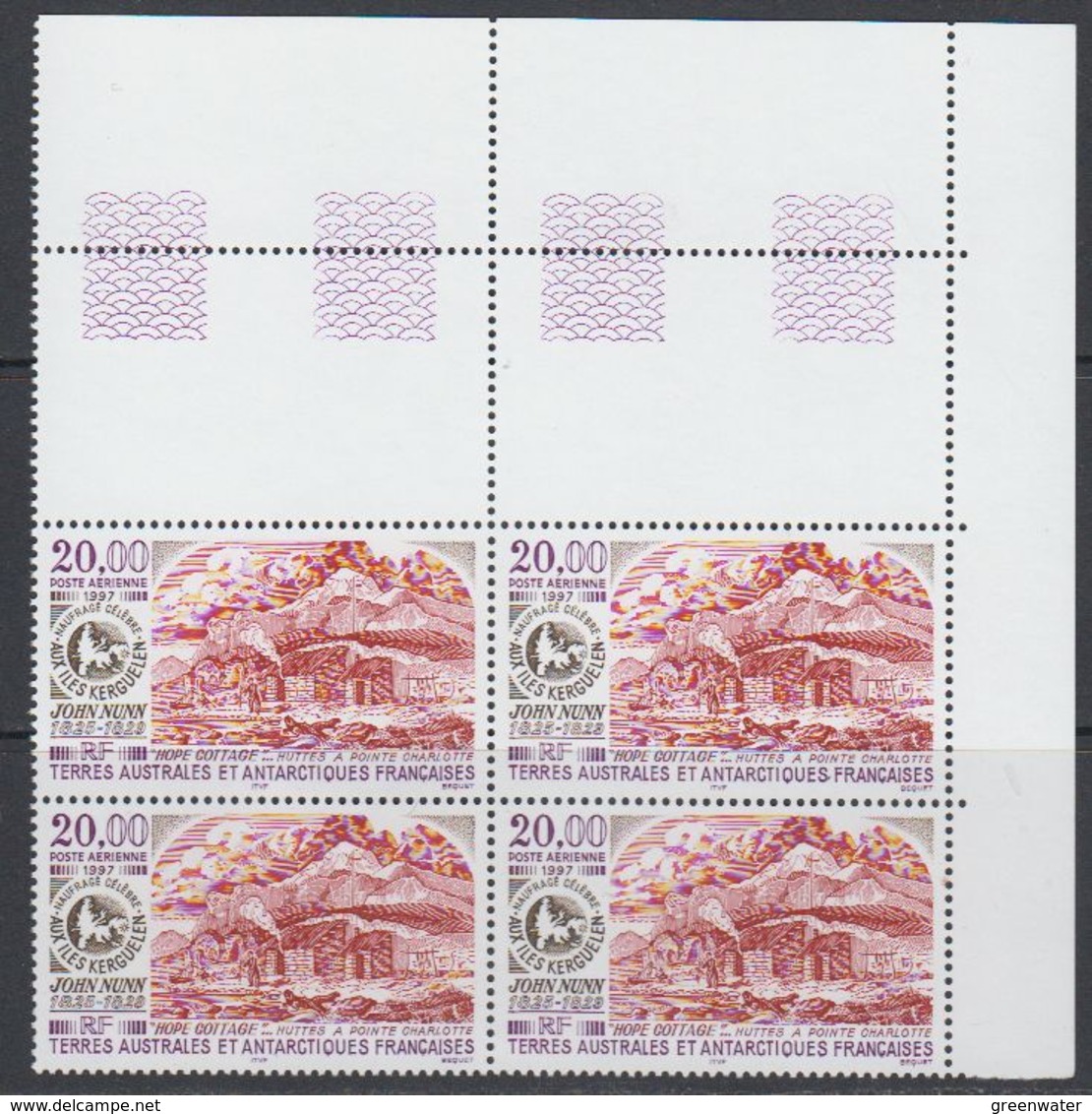 TAAF 1997 Hope Cottage 1v Bl Of 4 (corner)  ** Mnh (40895) - Ongebruikt