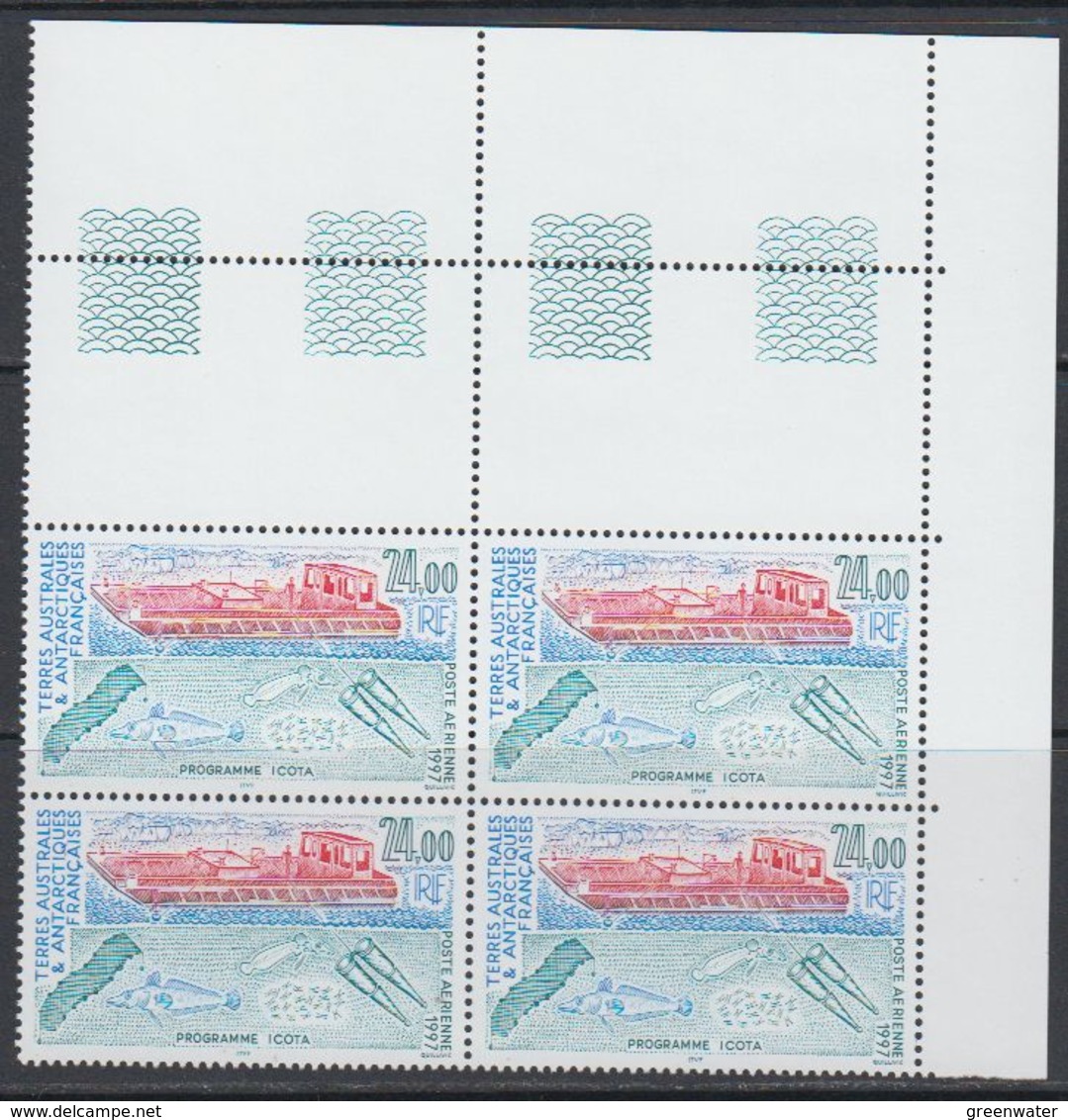 TAAF 1997 Programme Icota  1v Bl Of 4 (corner) ** Mnh (40895A) - Ongebruikt