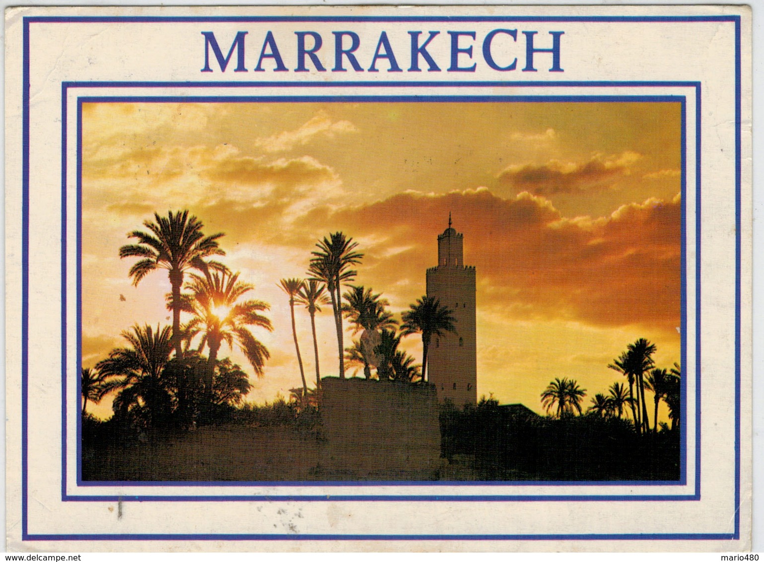 MARRAKECH    LA  KOUYOUBIA     2 SCAN       (VIAGGIATA) - Marrakech