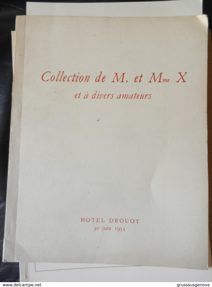 8) COLLECTION DE M. ET Mme X ET A DIVERS AMATEURS 1952 CATALOGO ASTA BOITES ARGENTERIE E ALTRO - Altri & Non Classificati