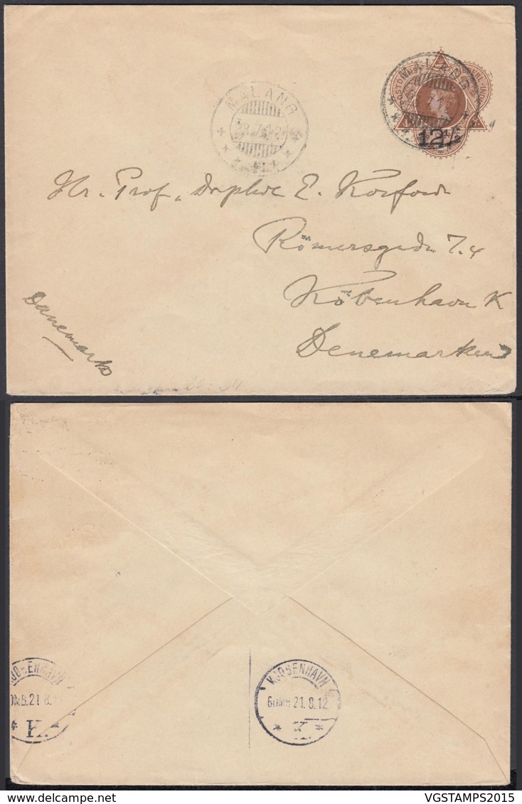 Indes Néerlandaises 1912 - Entier Postal De Malang Vers Danemark  Ref. (DD316) DC-MV-316 - Indes Néerlandaises