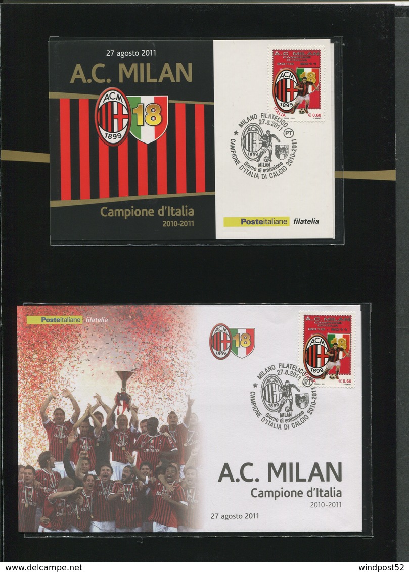 ITALIA FOLDER 2011 - MILAN CAMPIONE D'ITALIA 2010/2011 - Beroemde Teams