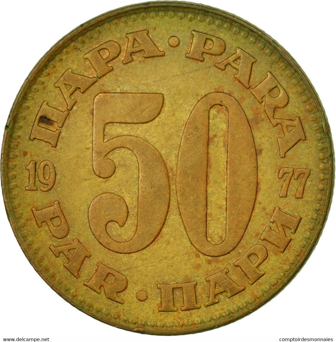 Monnaie, Yougoslavie, 50 Para, 1977, TB, Laiton, KM:46.1 - Yougoslavie