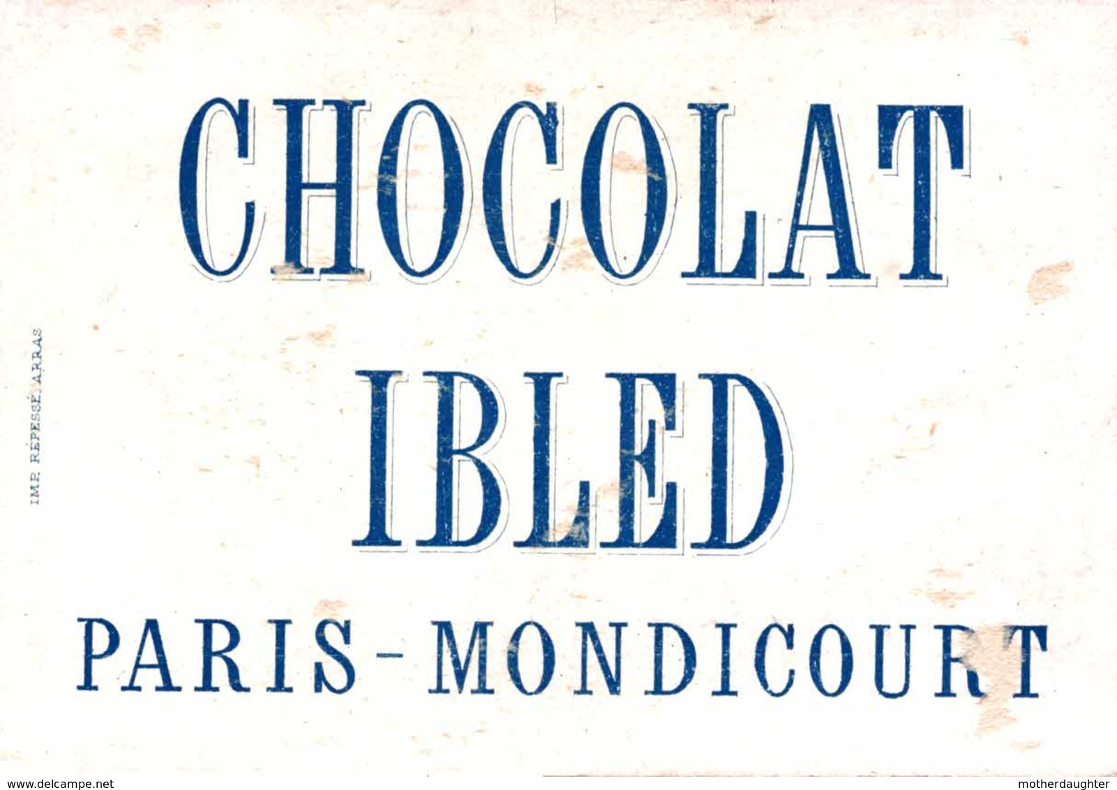 CHROMO CHOCOLAT IBLED FAMILLE A TABLE ET SERVANTE - Ibled