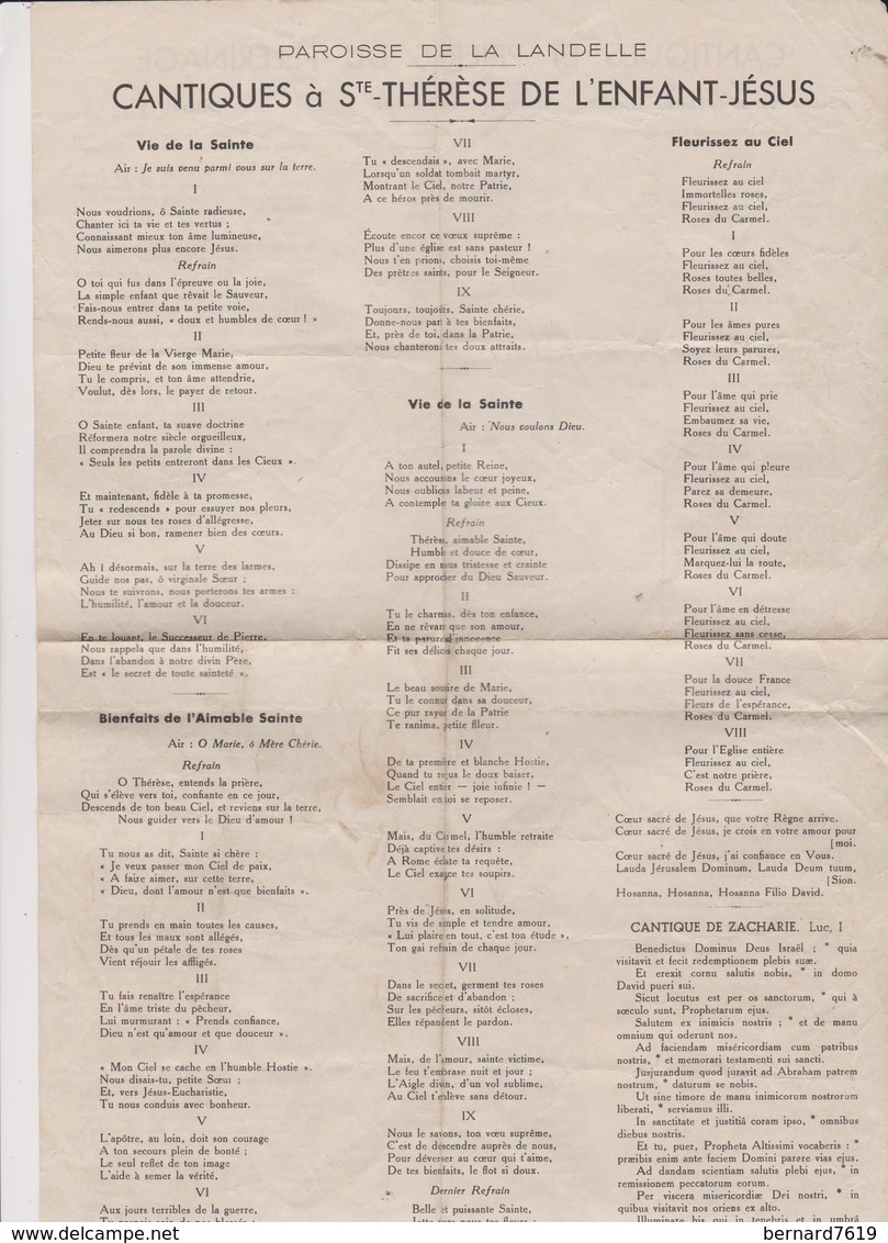 60 La Landelle Une Joiurnee Avec Sainte Therese De L'enfant Jesus 21 Janvier 1946 Plaquette 18 Pages - Documents Historiques