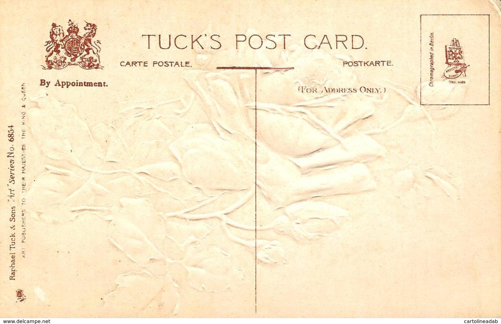 [DC7561] CPA - ROSE - TUCK'S POST CARD - ILLUSTRATORI - CATHARINA KLEIN - IN RILIEVO - Non Viaggiata - Old Postcard - Klein, Catharina