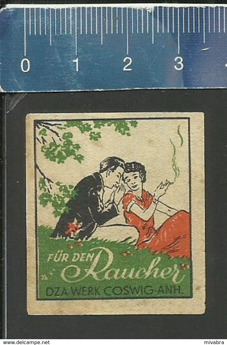 FÜR DEN RAUCHER  OLD Matchbox Label Former DDR - Boites D'allumettes - Etiquettes