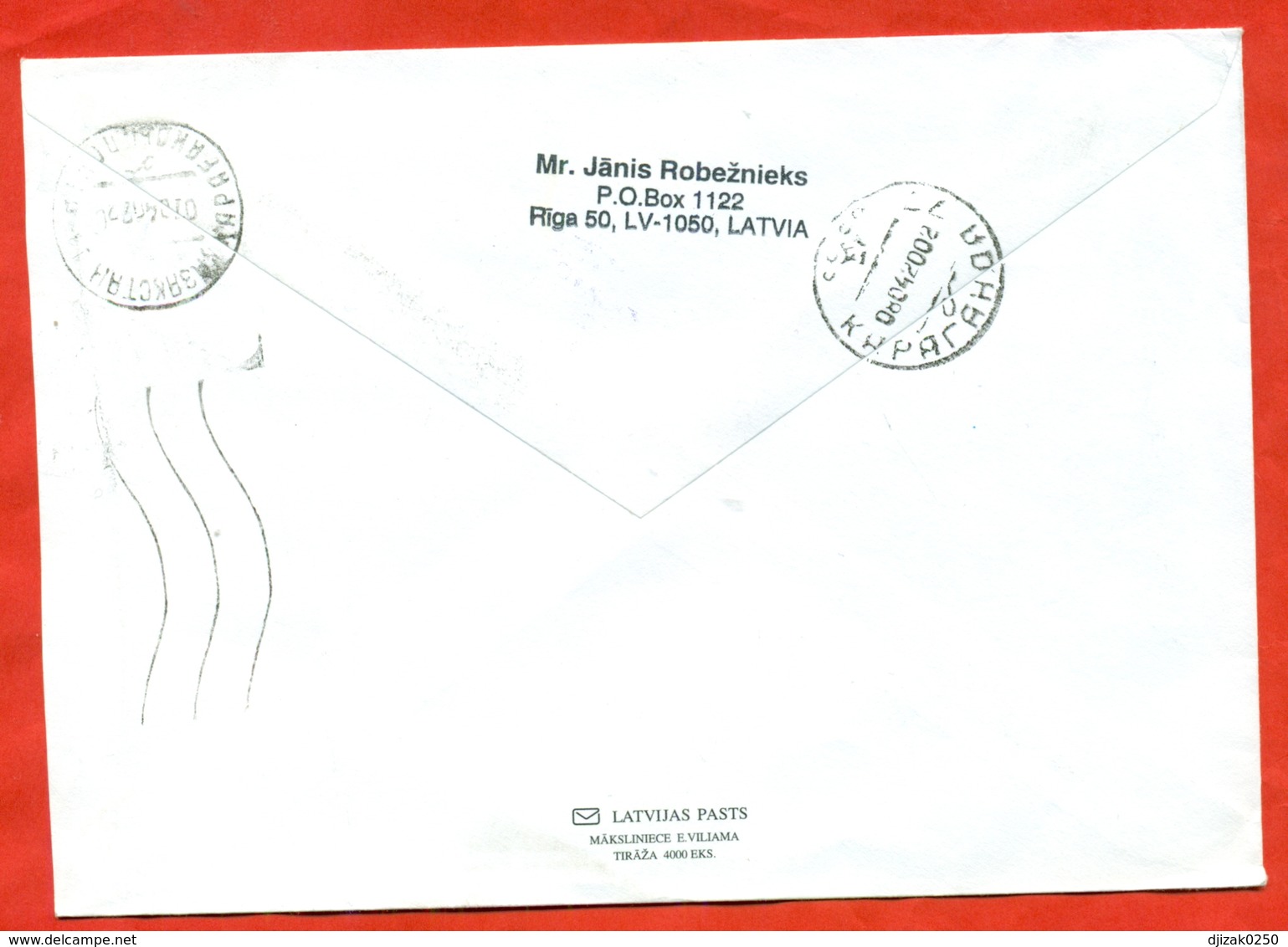 Latvia 2002. Flag/Olimpiada. The Envelope Actually Passed The Mail. - Lettonie