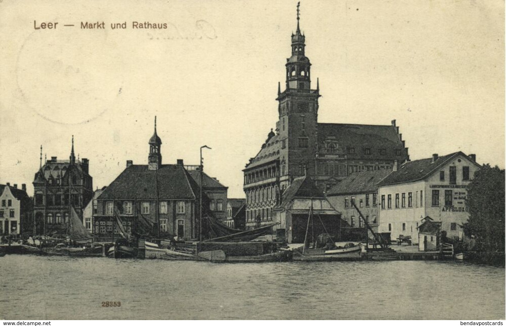 LEER, Ostfr., Markt Und Rathaus (1913) AK - Leer