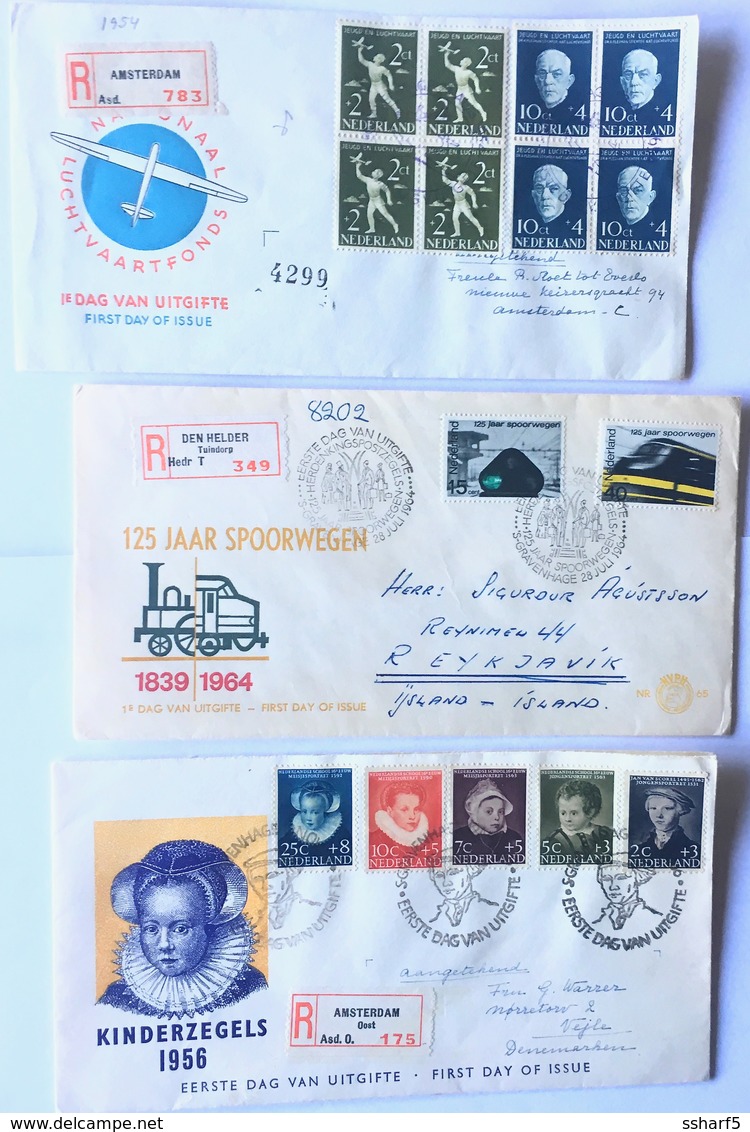 6 FDCs 1954-1964 - All Dents In Perfect Condition - FDC